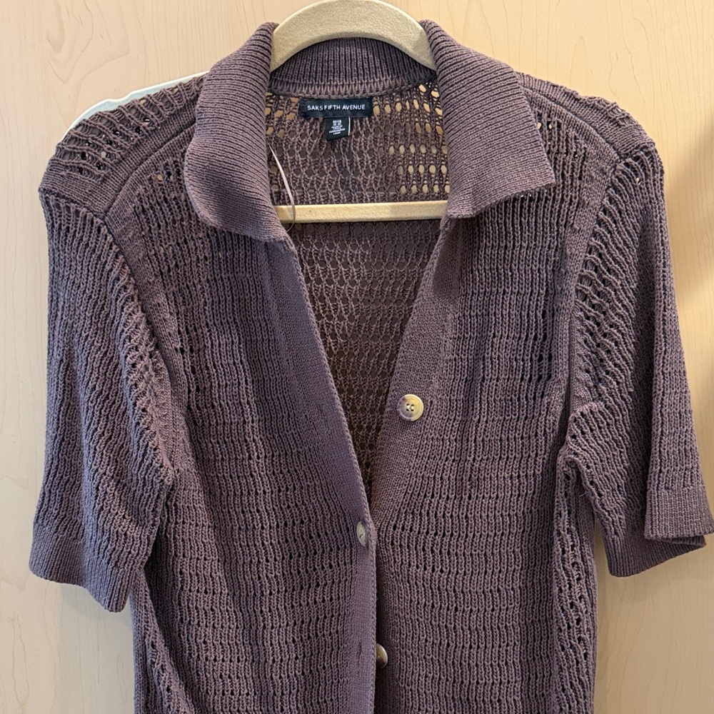 Saks Fifth Avenue Women's Mauve Cardigan